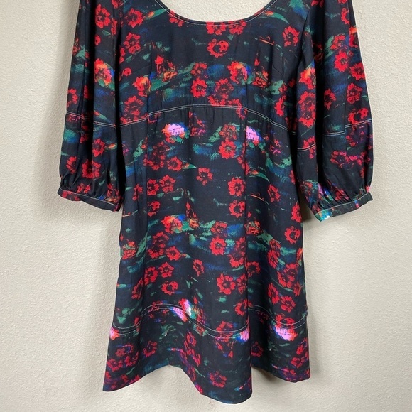 Rachel Comey Target Black Volume‎ 3/4 Peasant sleeve knee length scoop neck sz 2 - Picture 2 of 8